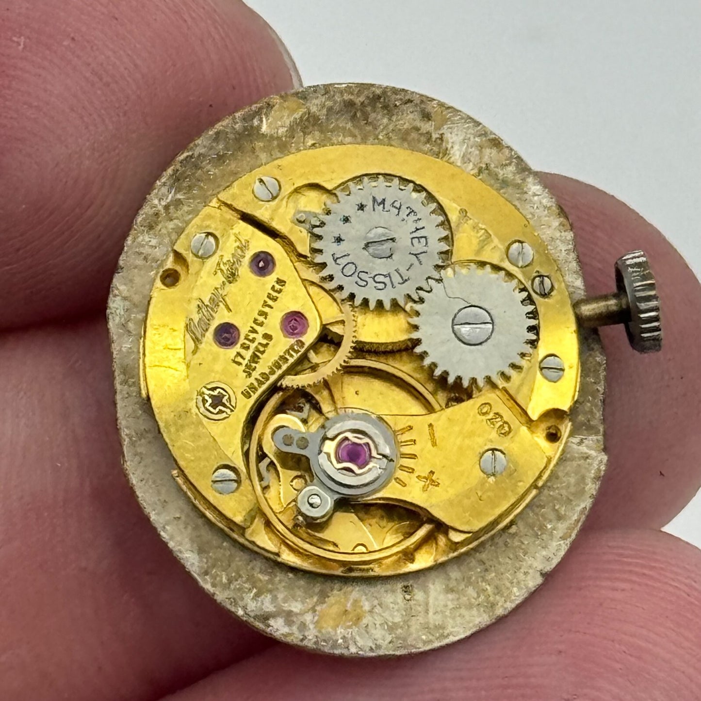 17.4mm Running Mathey Tissot 070 Manual Wind Swiss Quality Watch Movement PARTS