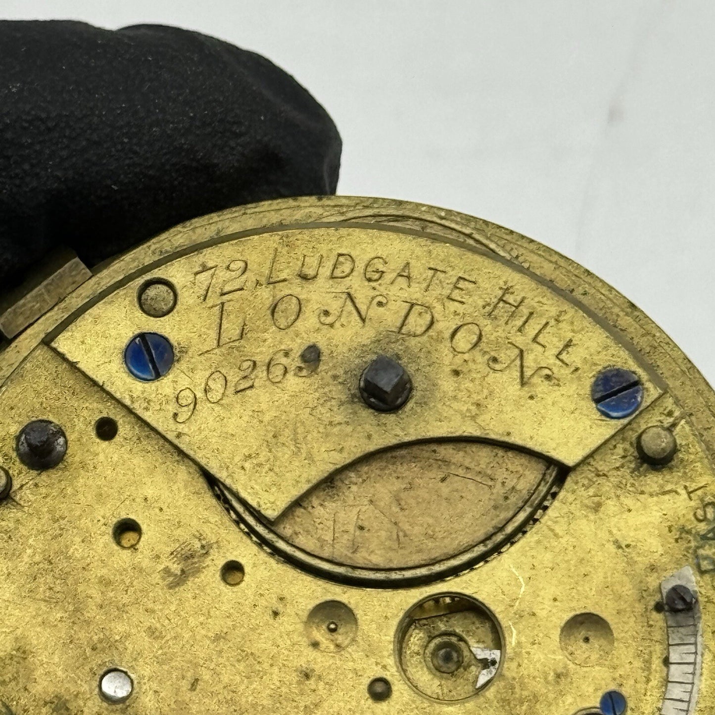 44.7mm J B Yabsley Ludgate Hill London Pocket Watch Movement FOR PARTS
