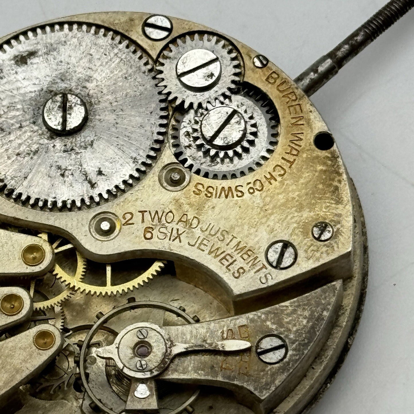 42.7mm Manual Wind Buren Watch Co Higher Grade Pocket Watch Movement FOR PARTS