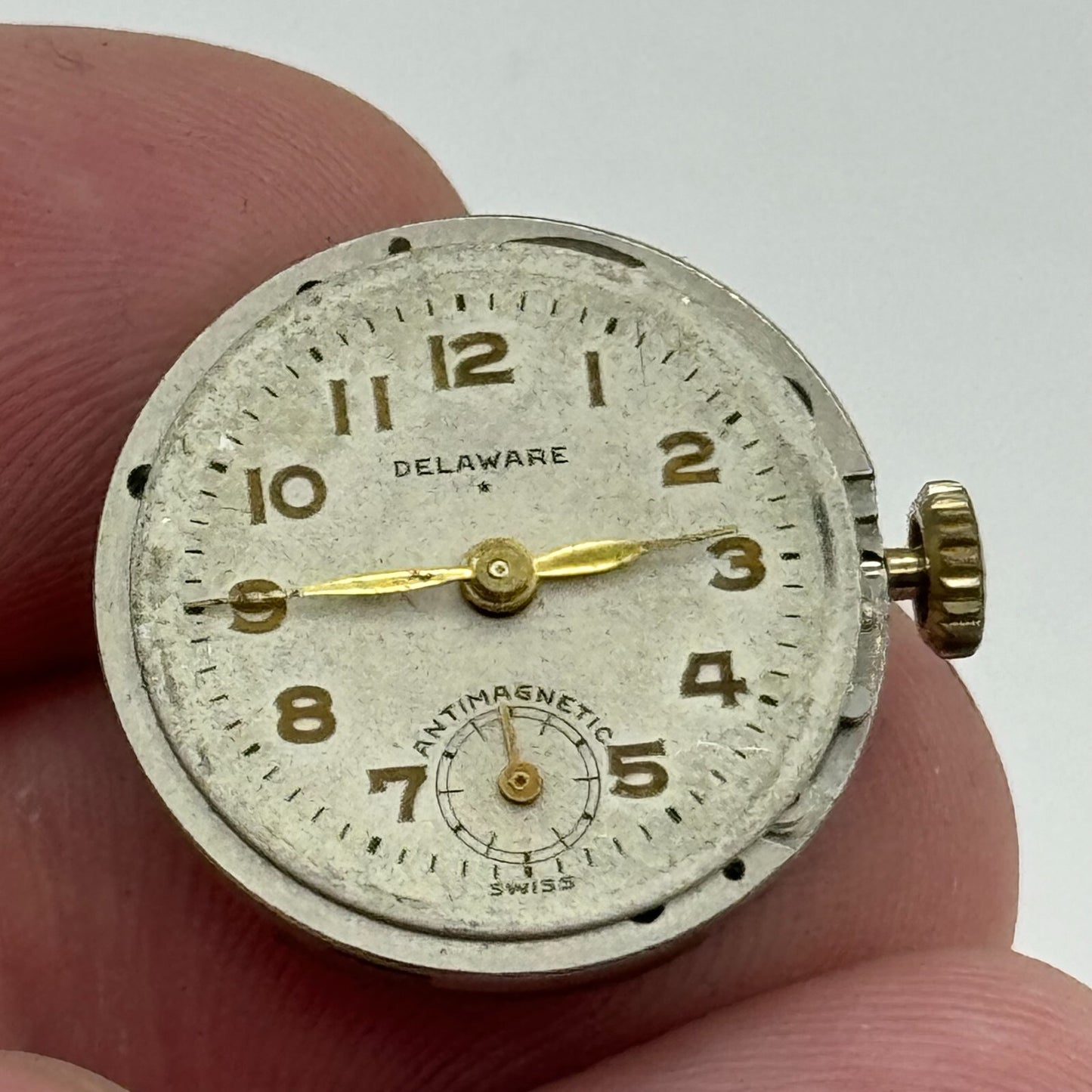 19.7mm Delaware Derby D40 Manual Wind 7 Jewels Swiss Watch Movement PARTS SPARES