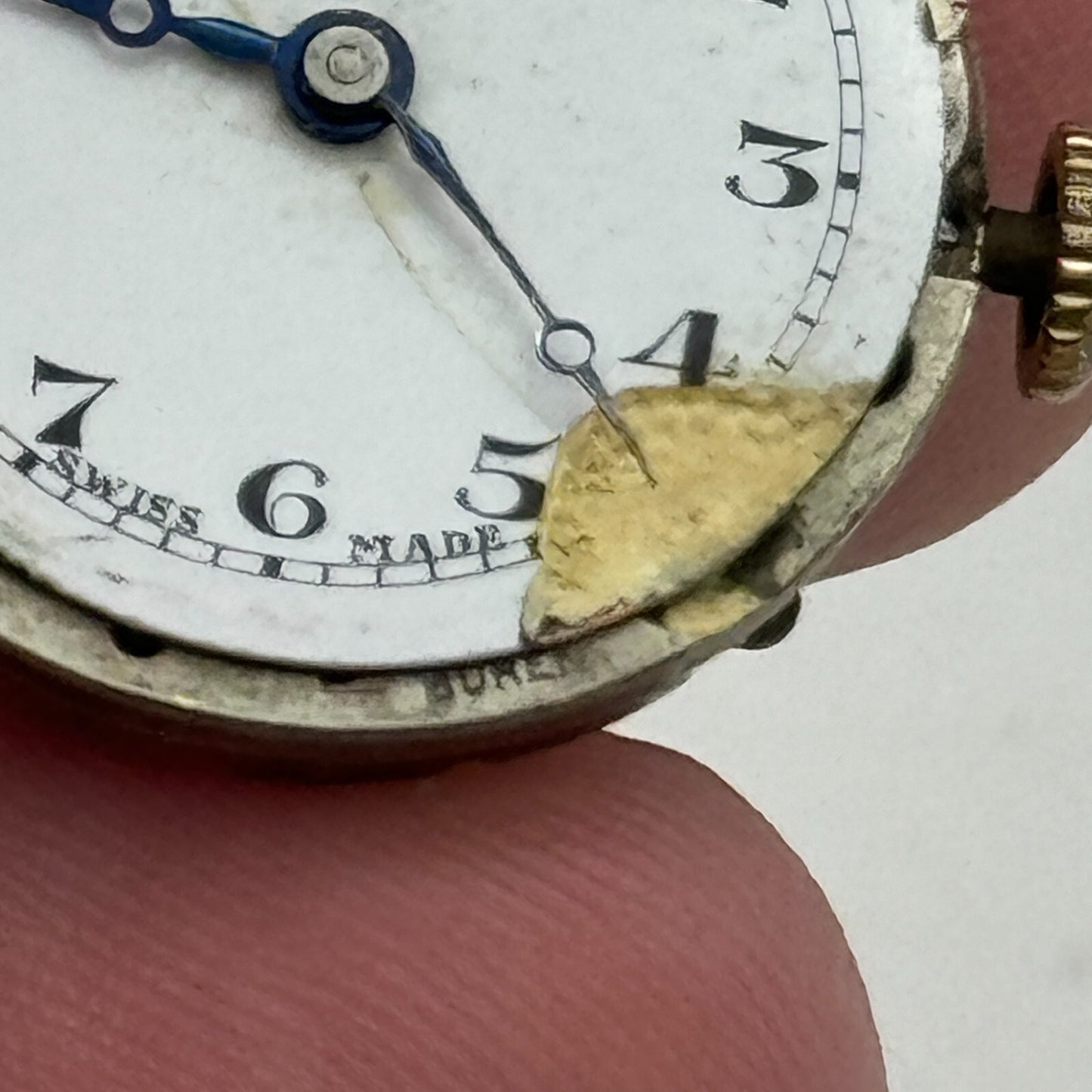 22mm Buren Grand Prix 0828 Trench Watch Movement Manual Wind Swiss PARTS SPARES