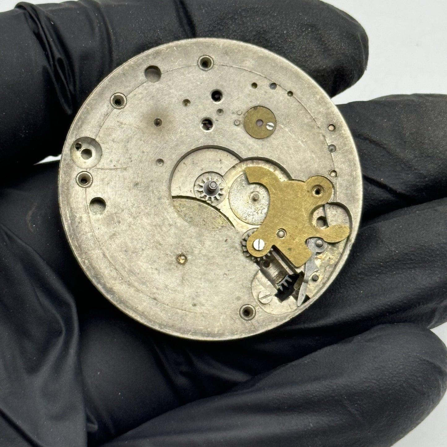 41.7mm Manual Wind Unidentified Swiss Partial Pocket Watch Movement FOR PARTS