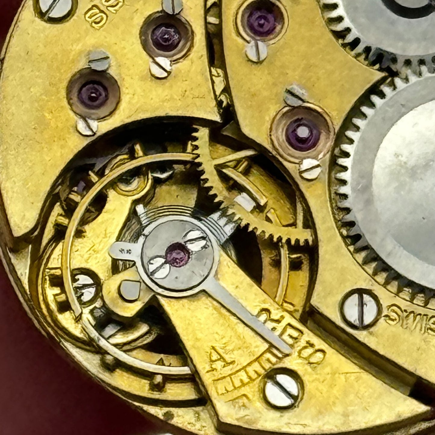 23.6mm Stauffer SS & Co Trench Watch Movement Balance Ok Manual Wind Swiss PARTS