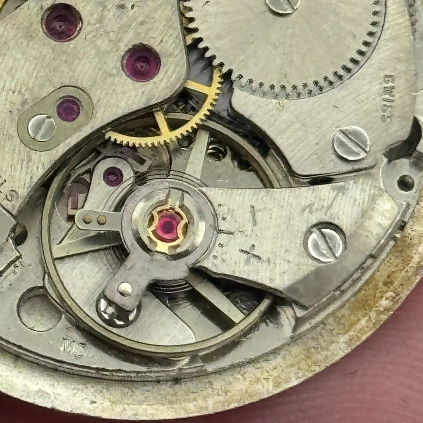 25.9mm Everite AS 1710/11 Balance Ok Watch Movement Swiss Vintage PARTS SPARES