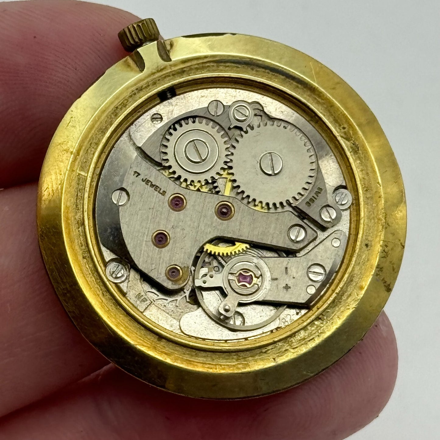 30.7mm Mens Everite FHF 82-4 Manual Wind Swiss Watch Movement PARTS REPAIR SPARE
