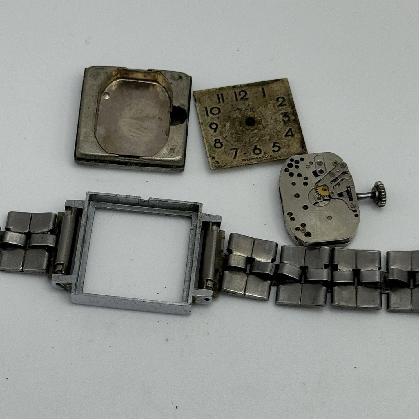 10 x Vintage Soviet Manual Wind Watch Heads For Parts Repair Job Lot Bundle
