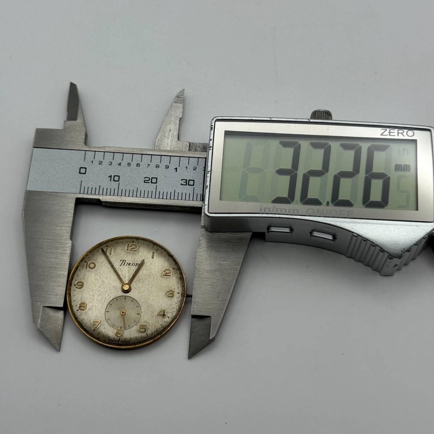AS 1200 Watch Movement Timor Manual Wind Vintage Swiss Parts Repair 30.4mm