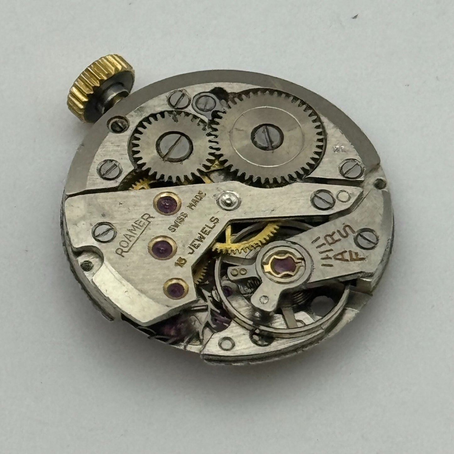 22.2mm Roamer MST 450 Manual Wind 15 Jewels Watch Movement Swiss Made PARTS