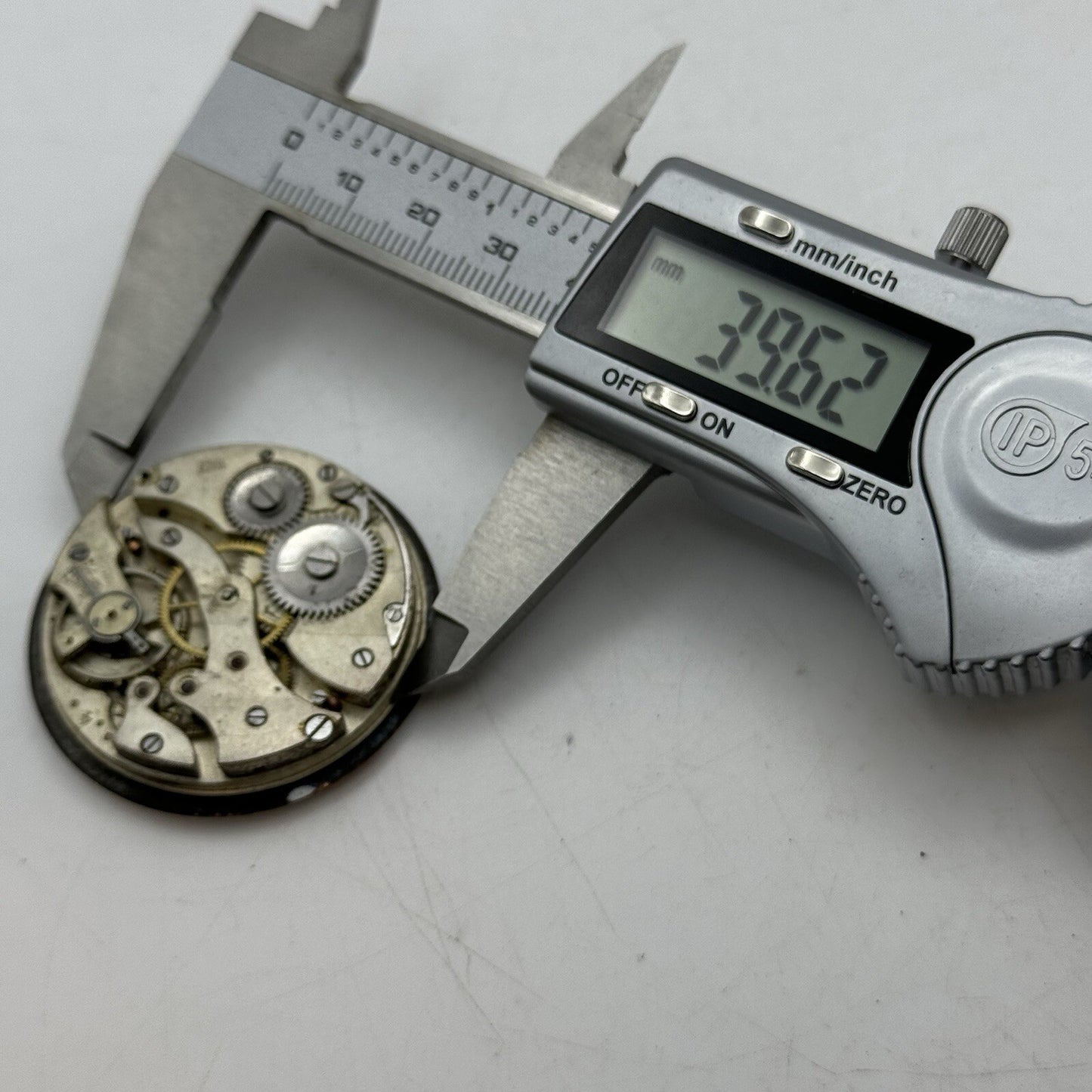 43.7mm Military Style Dial Top Wind Pocket Watch Movement FOR PARTS