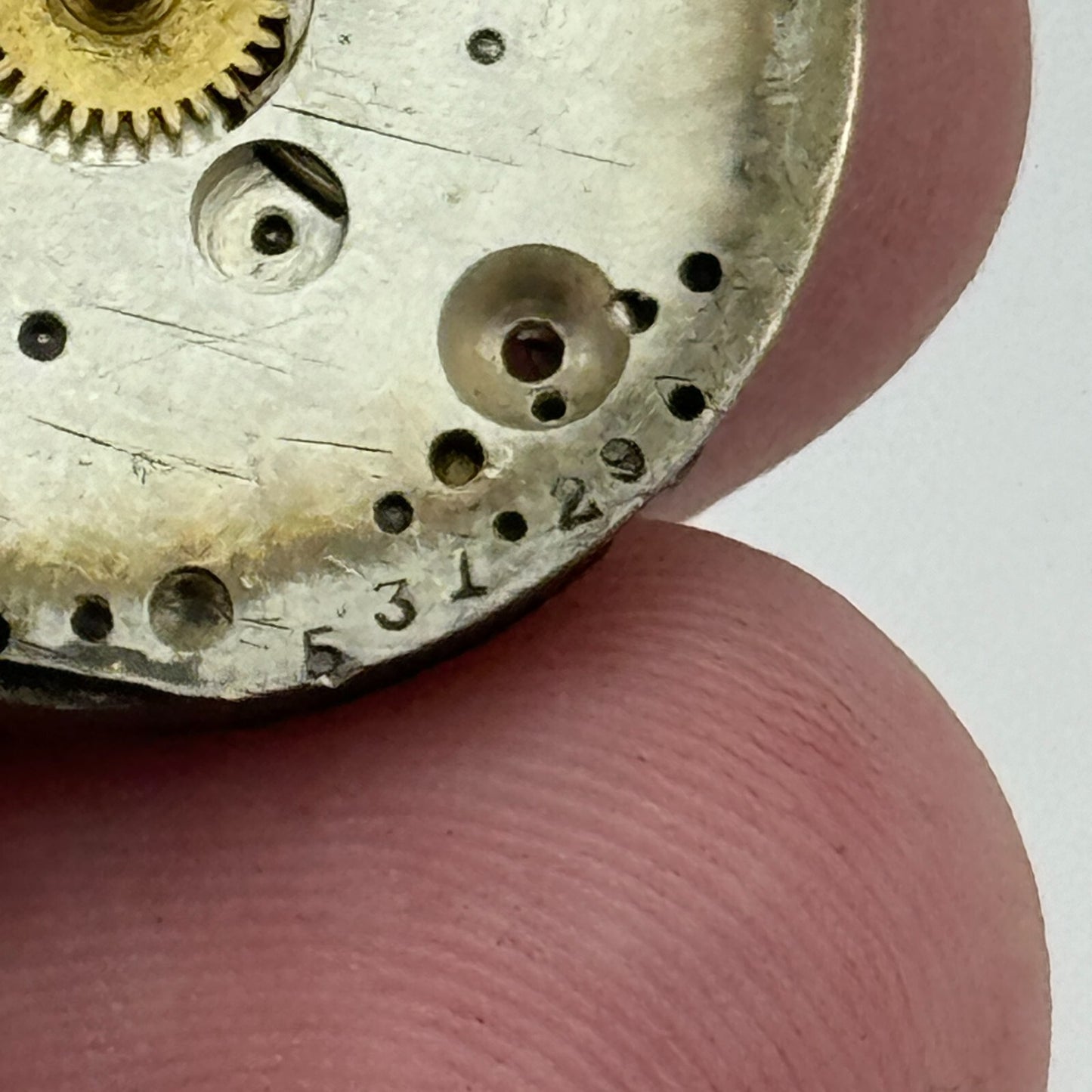 23.6mm Unidentified 15 Jewels Swiss Vintage Manual Wind Watch Movement PARTS