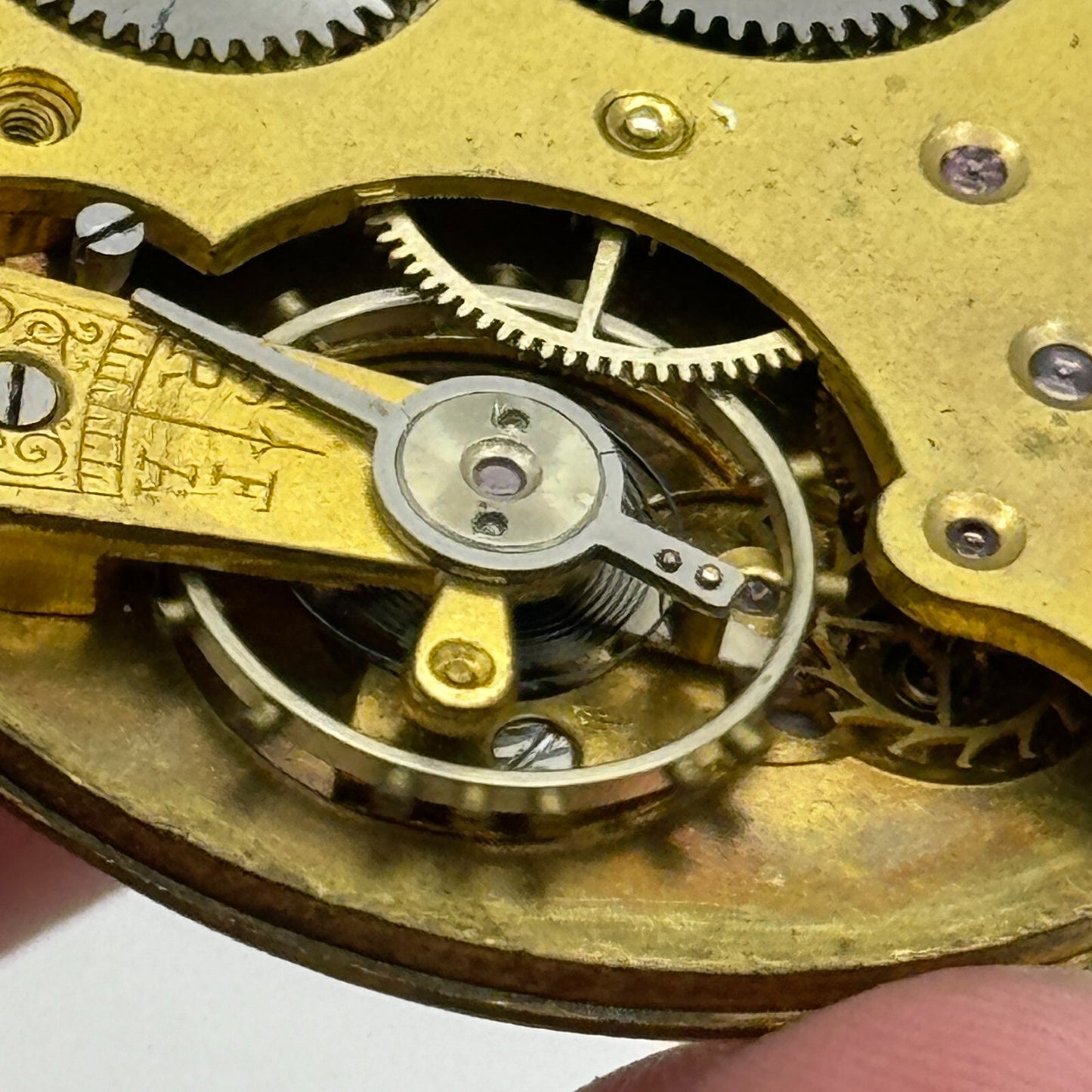 42.9mm Open Face Balance Intact Swiss 15 Jewels Pocket Watch Movement PARTS