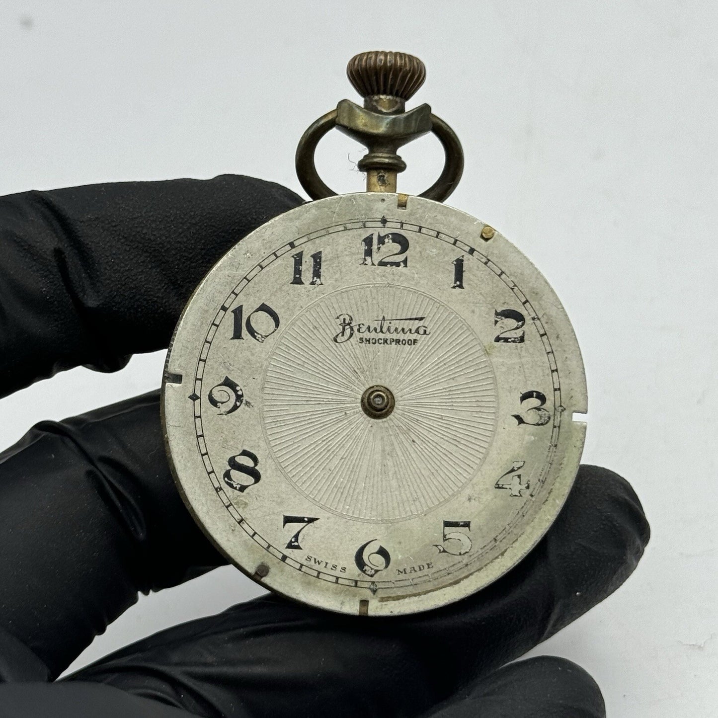 44mm Bentima Shockproof Swiss Antique Pocket Watch Movement FOR PARTS