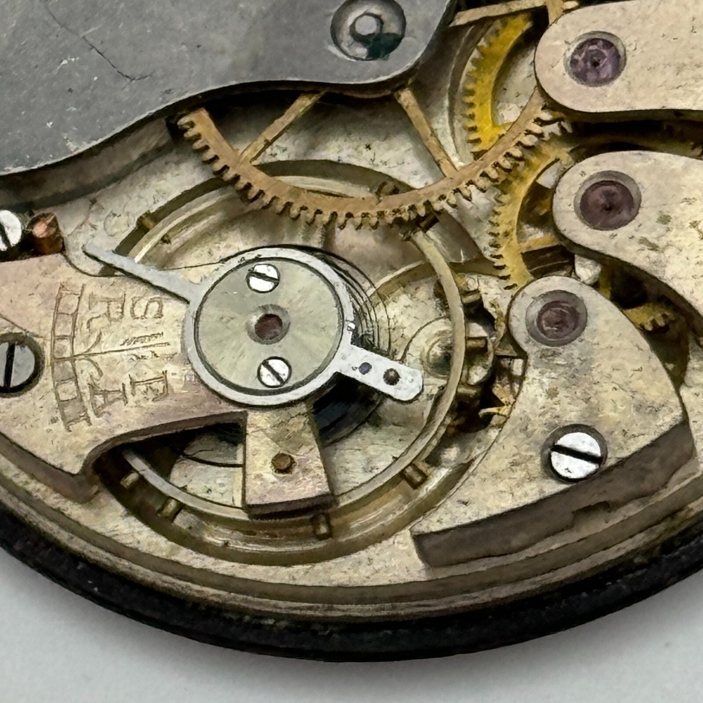 43mm Vintage Open Face Swiss Balance Intact Pocket Watch Movement PARTS SPARES