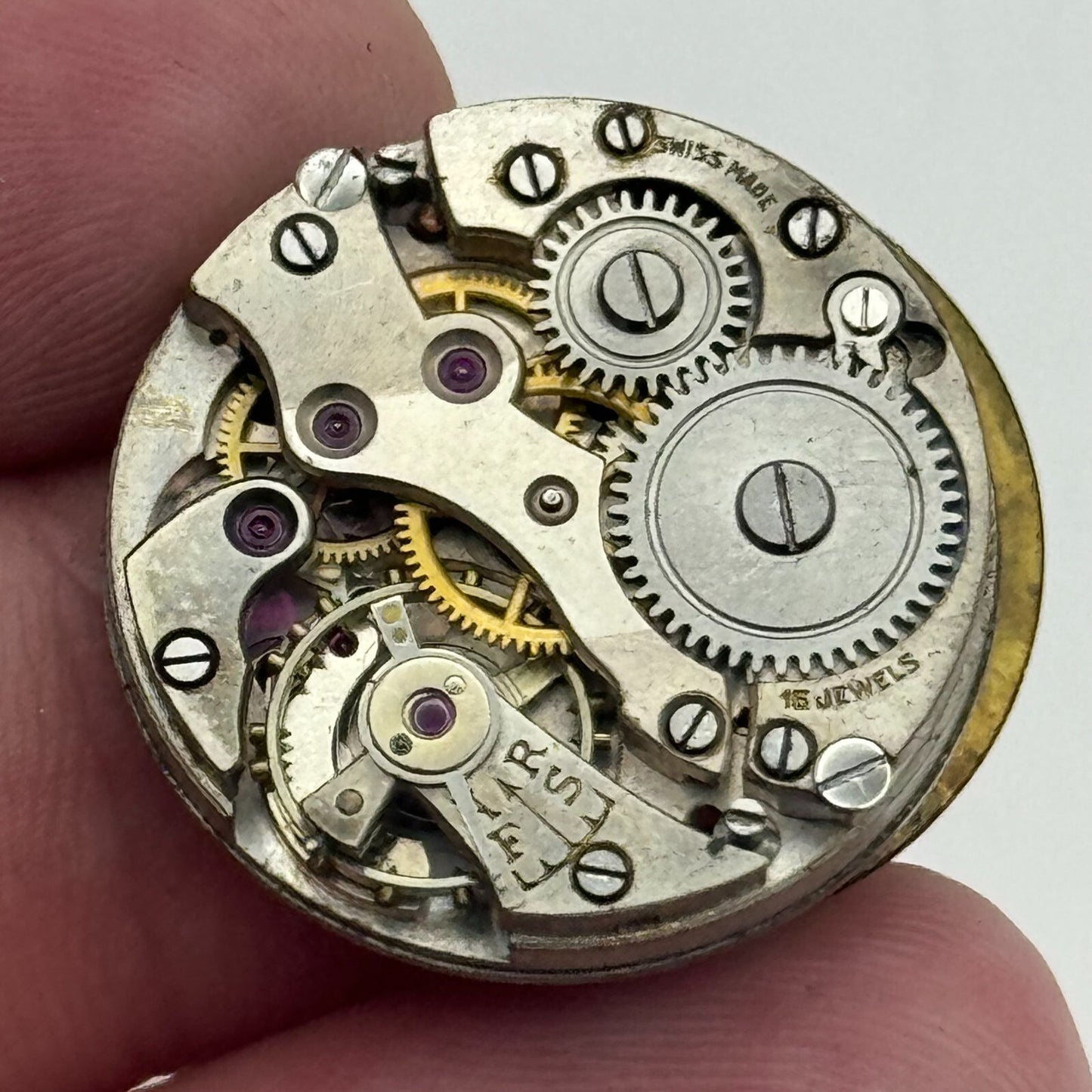 23.6mm J W Benson FHF 37 Manual Wind Watch Movement Swiss Vintage PARTS SPARES