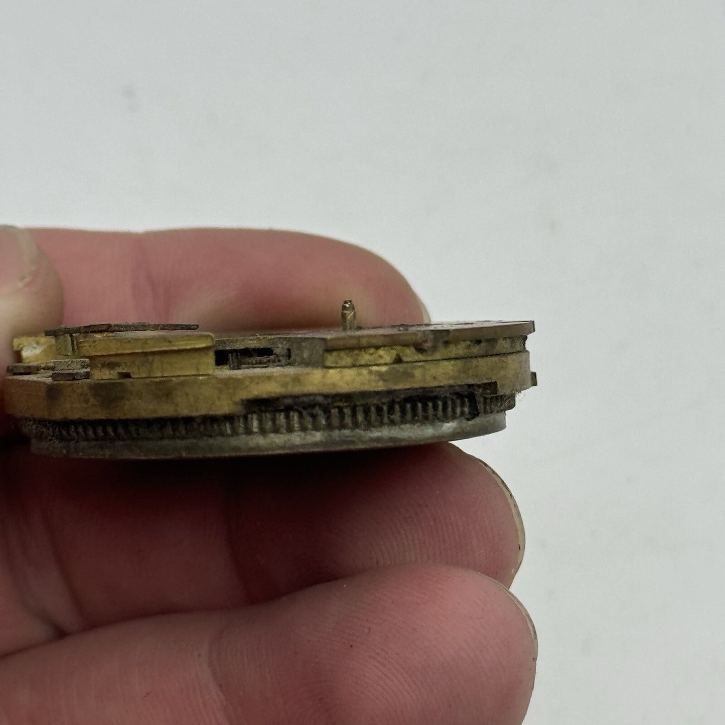 43.5mm Antique Hebdomas 8 Days Pocket Watch Movement To Restore Parts Repair