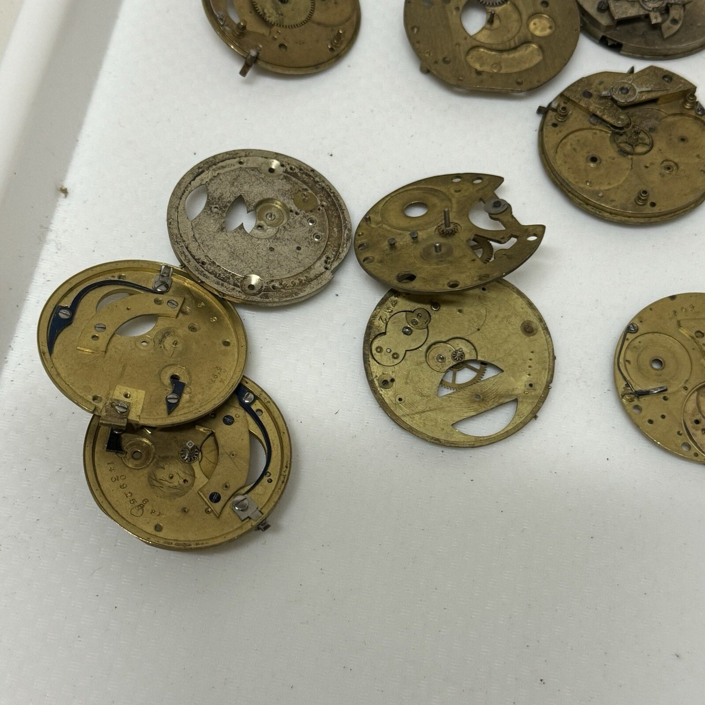 590 Grams Mixed Partial Pocket Watch Movements Watchmakers Job Lot Spares Parts