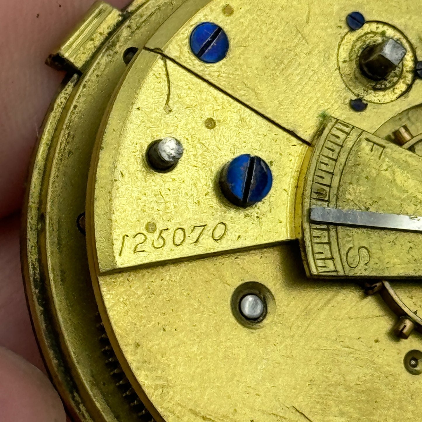 44.9mm Antique J G Graves Sheffield English Express Lever Pocket Watch Movement