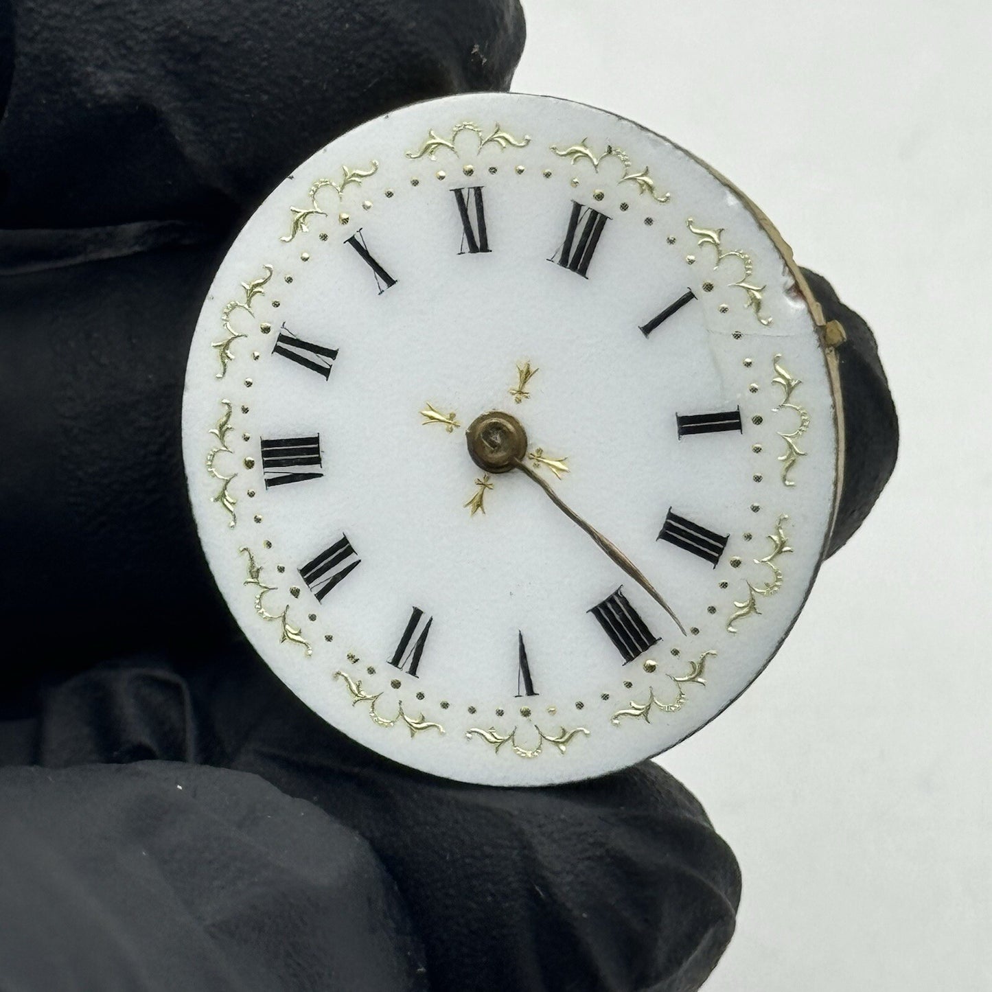 28.7mm Beautiful Quality Patterned Dial Cylinder Pocket Watch Movement FOR PARTS