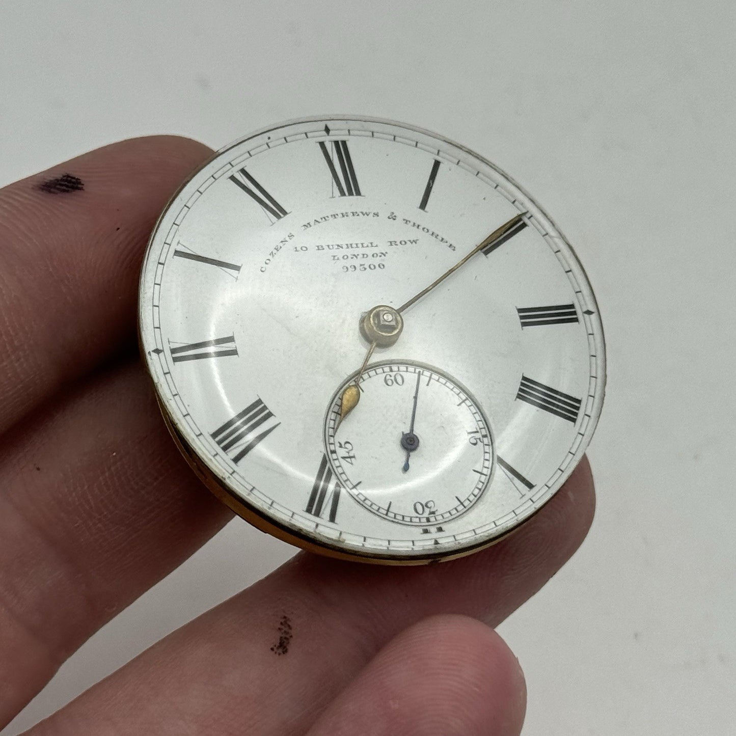 High Quality Running Cozens Matthews & Thorpe London Fusee Pocket Watch Movement