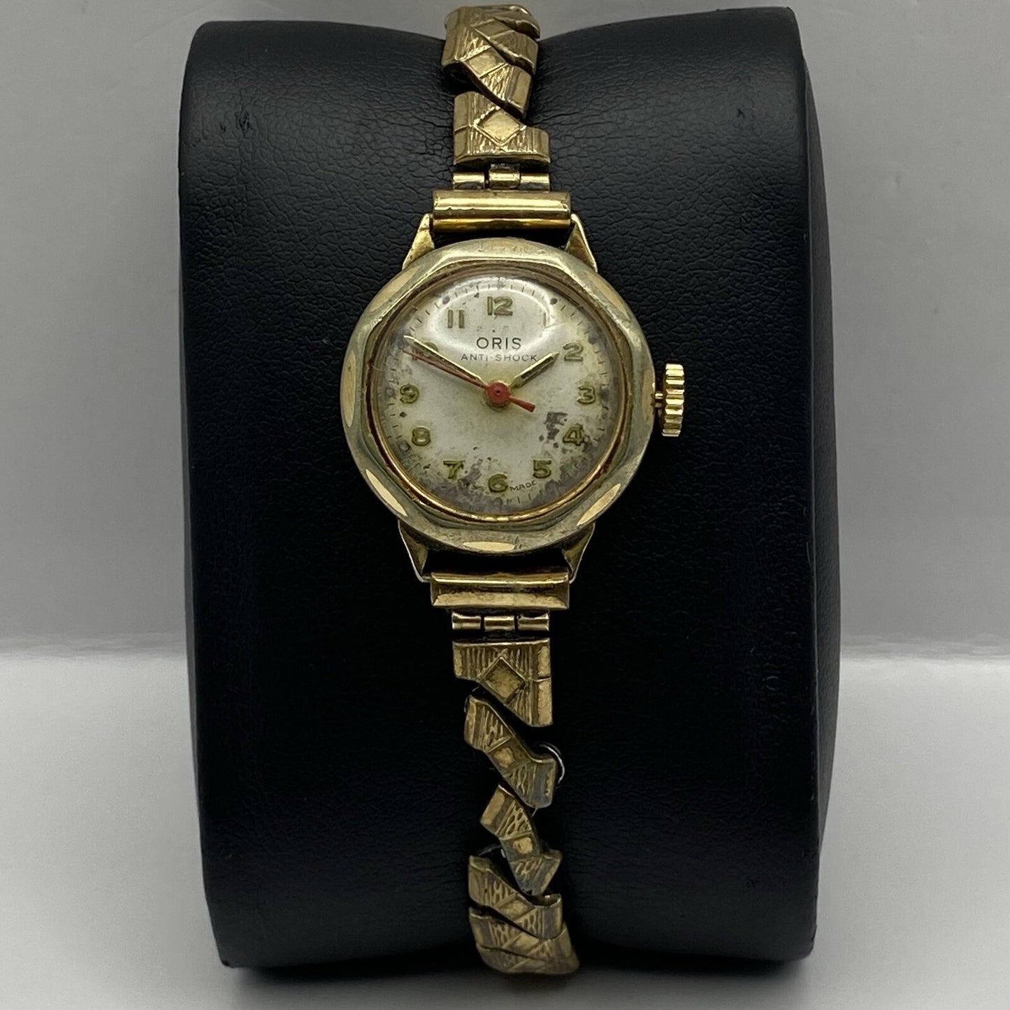 21mm WORKING Vintage Oris 612 KIF Gold Plated Centre Seconds Watch 3 MINS FAST