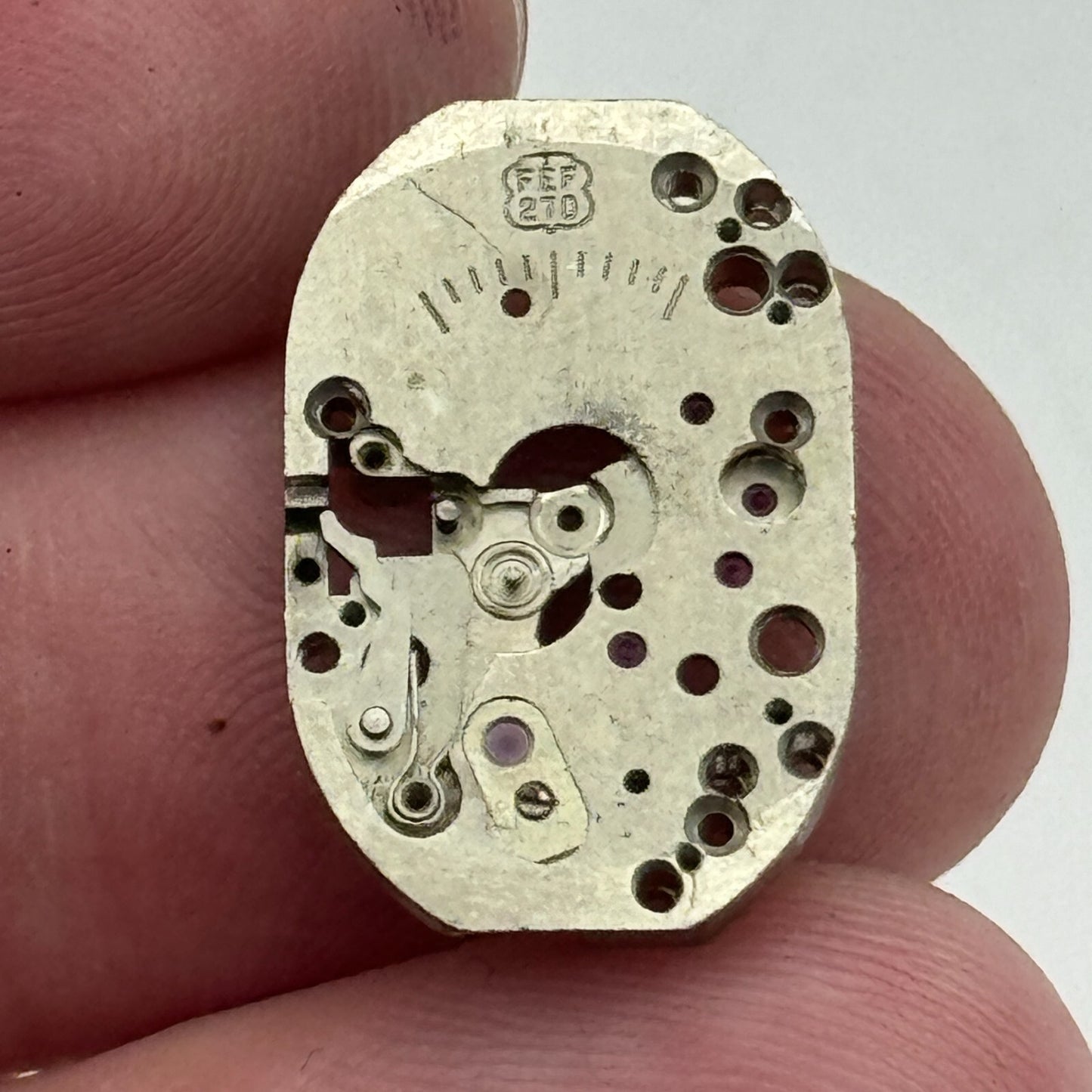 12.8mm Ladies FEF 270 Partial Manual Wind Watch Movement Swiss Vintage PARTS