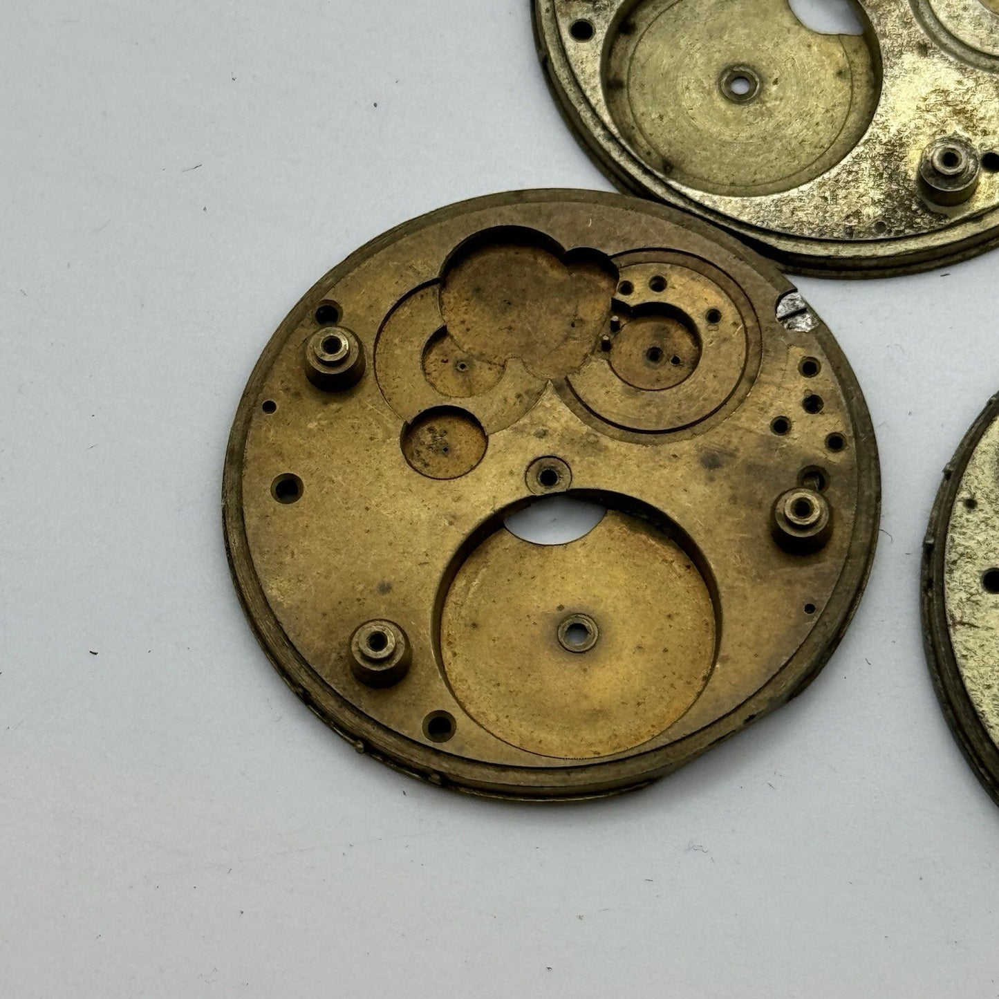 Buren Partial Pocket Watch Movement X 5 Job Lot Parts Repair Watchmakers Spares