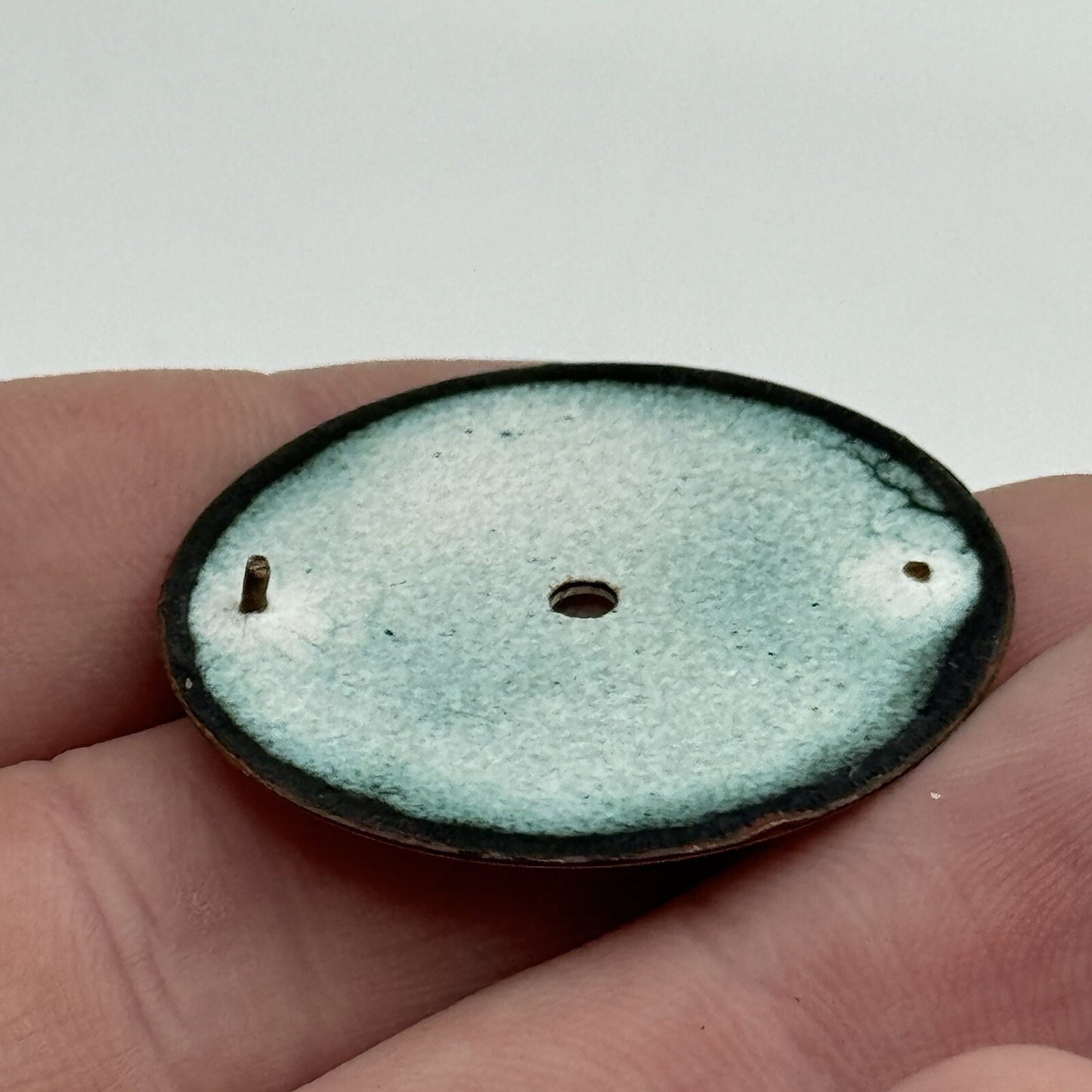 34.2mm Antique Beautiful Porcelain Patterned Pocket Watch Dial Spares Parts