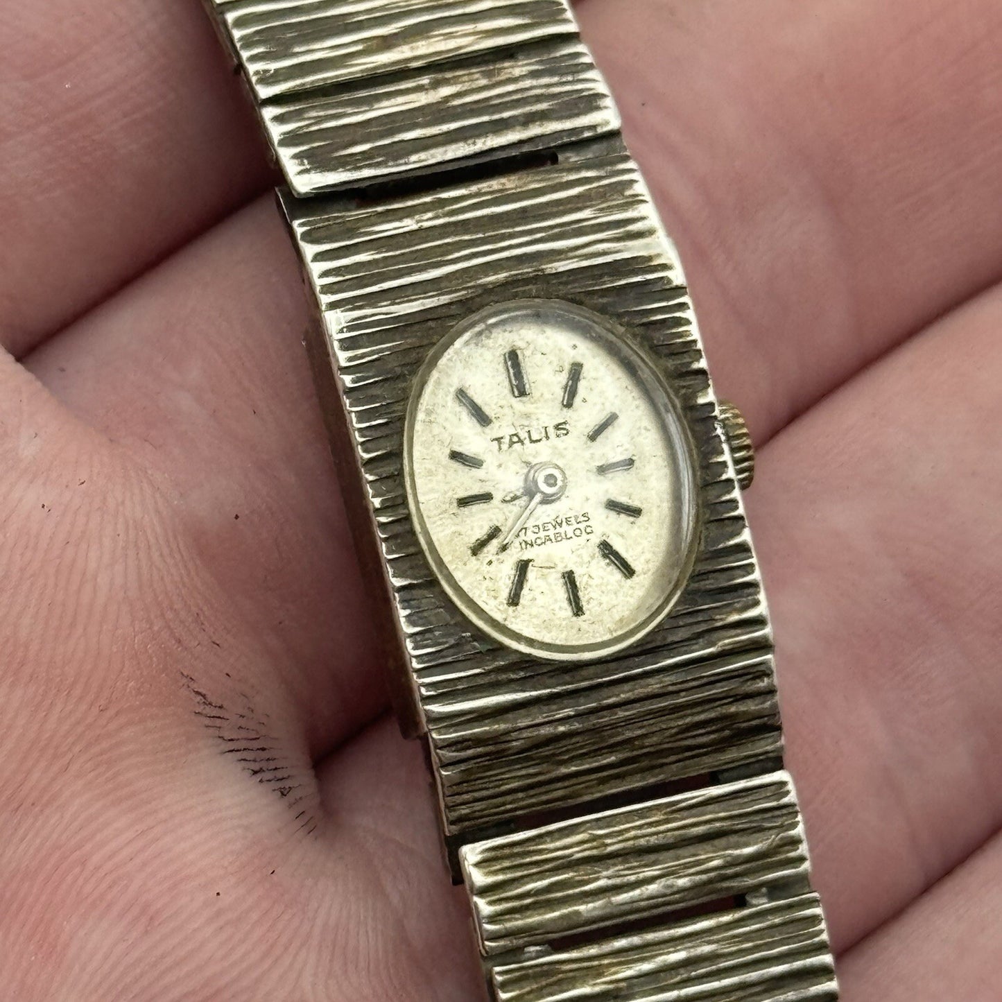 15mm Ladies Manual Wind Talis 925 Sterling Silver Watch NON WORKING