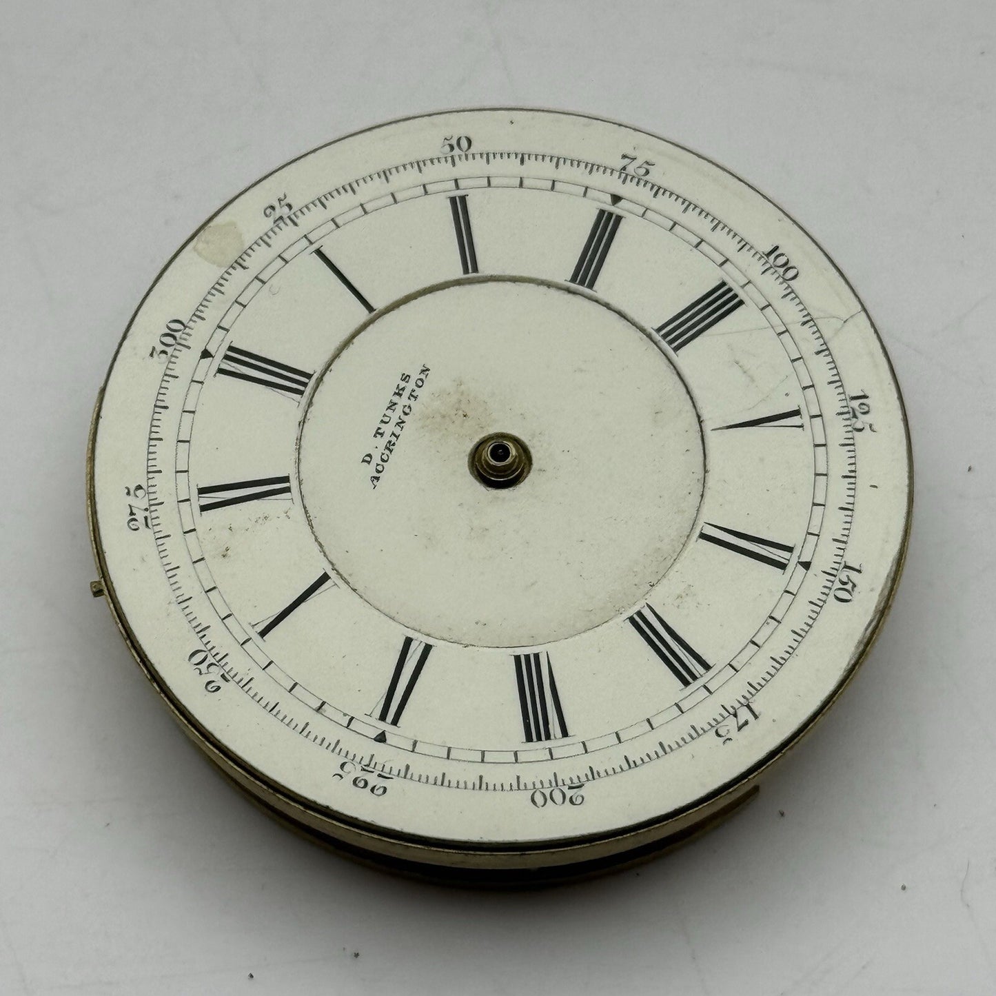 47.2mm Manual Wind Antique D Tunks Accrington Pocket Watch Movement FOR PARTS