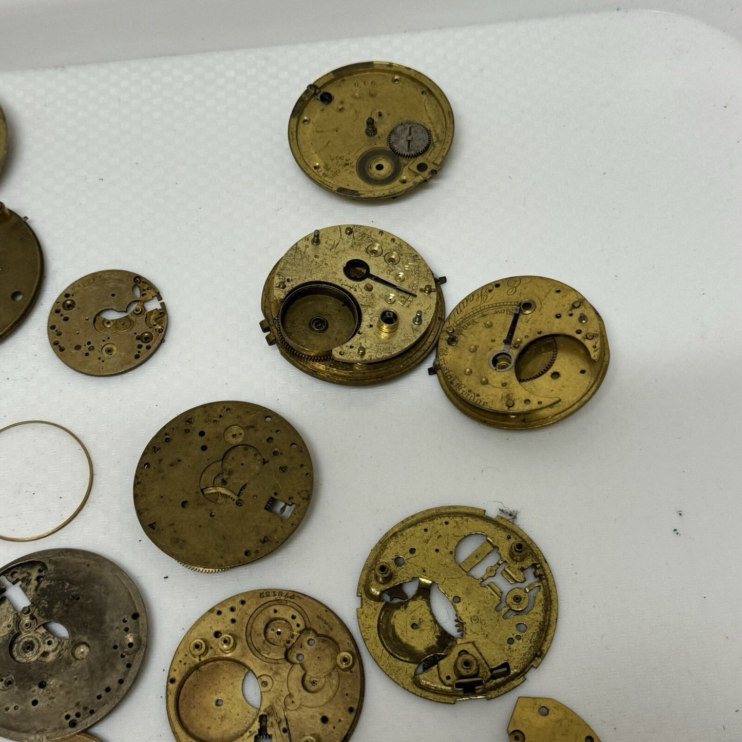 500 Grams Mixed Partial Pocket Watch Movements Watchmakers Job Lot Spares Parts