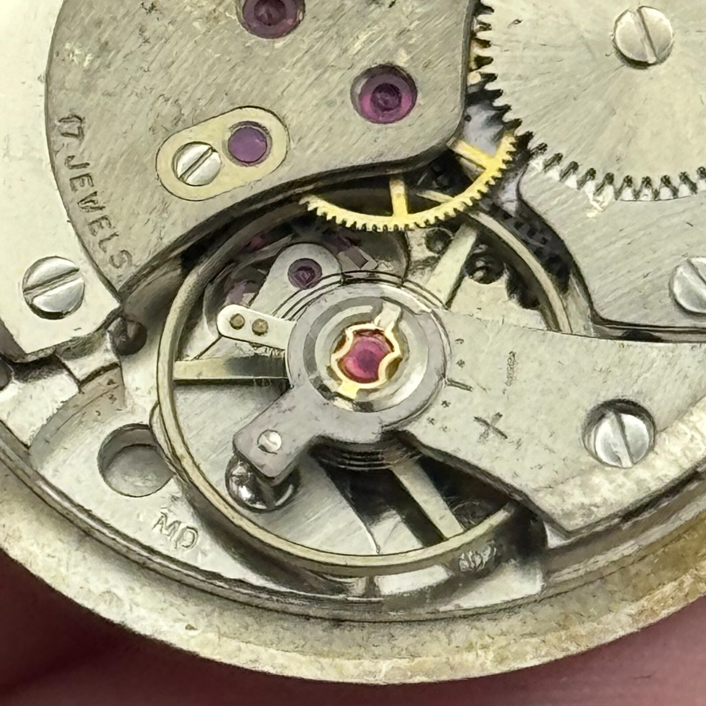 25.9mm Everite AS 1710/11 Balance Ok Watch Movement Swiss Vintage PARTS SPARES