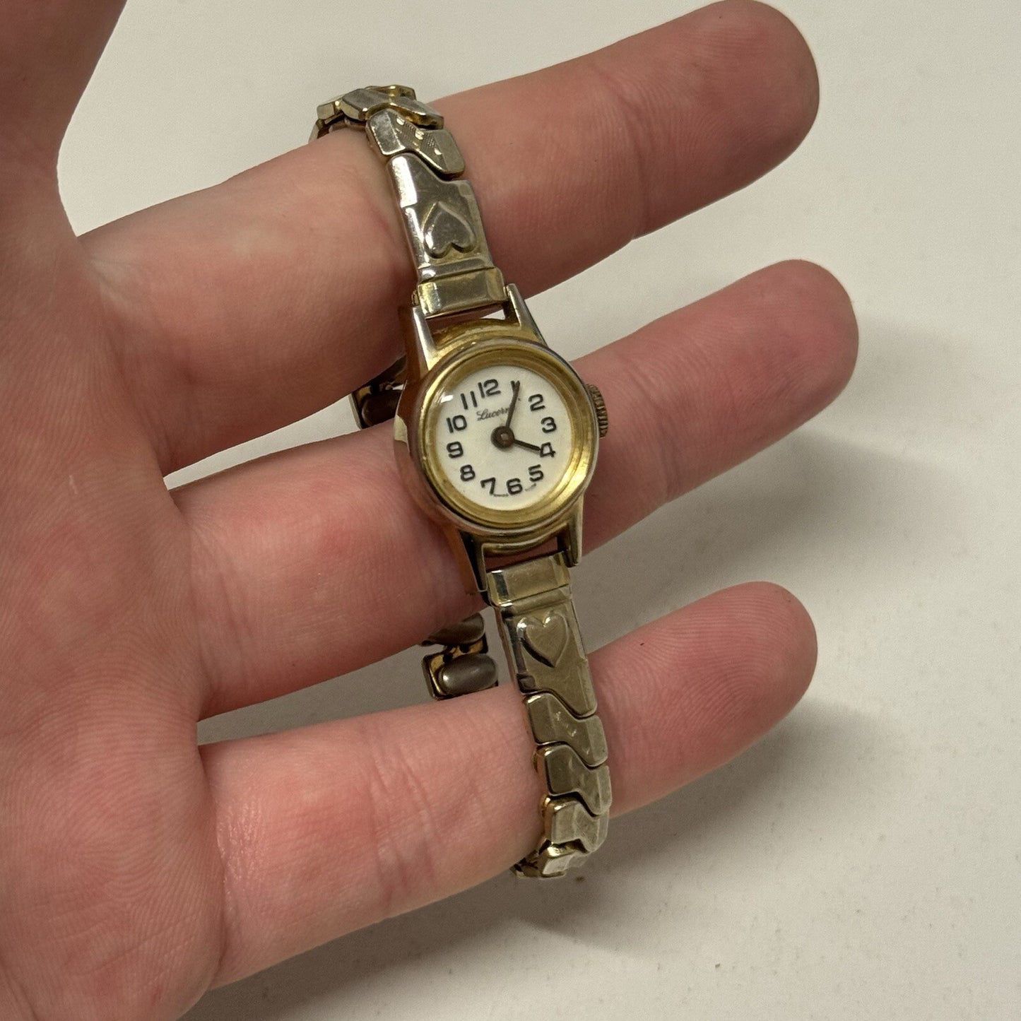 17mm Vintage Ladies Lucerne Cal 5601 Manual Cocktail Heart Watch NON WORKING
