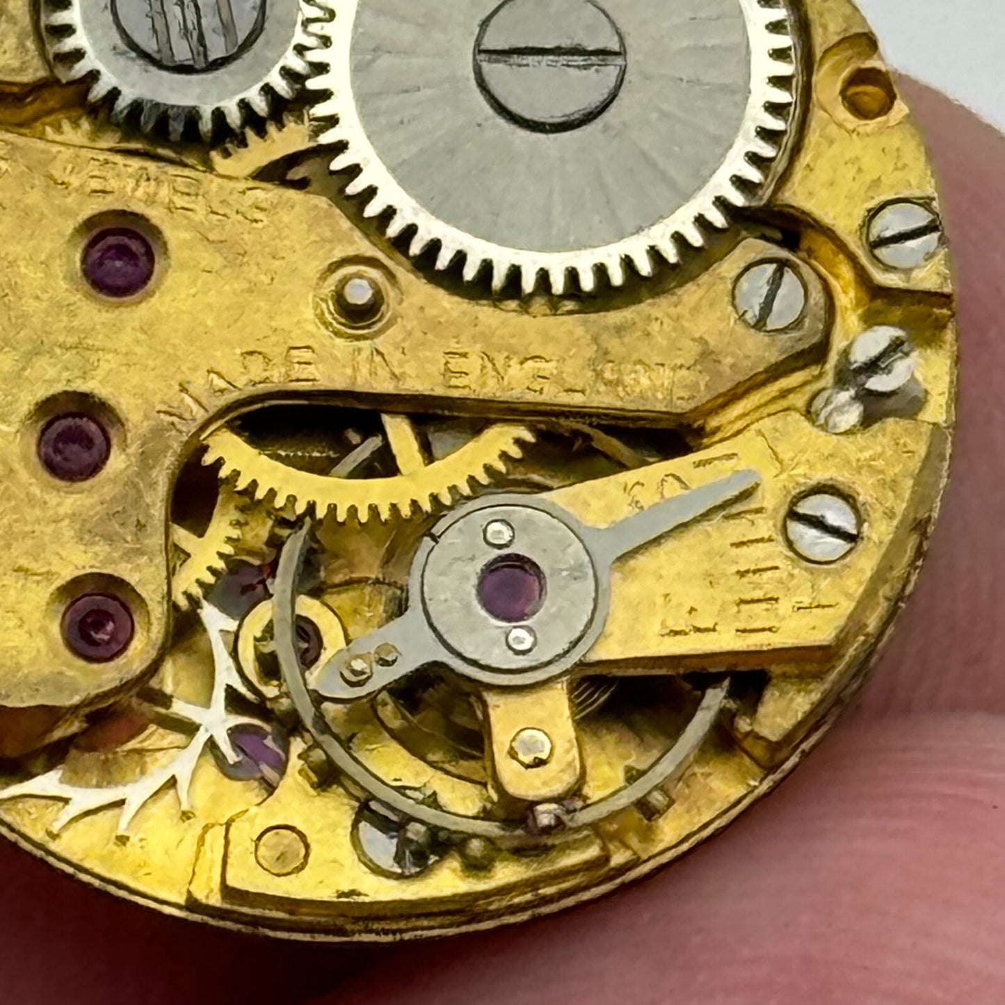 19.5mm Smiths De Luxe 15 Jewels Sub Seconds Manual Wind Watch Movement PARTS