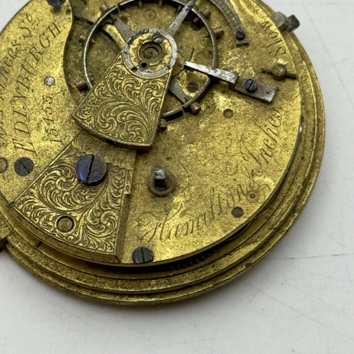 41.1mm Hamilton & Inches Fusee Pocket Watch Movement FOR PARTS Restore