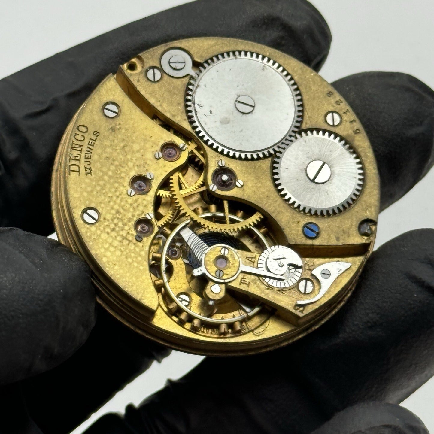42.9mm Manual Wind Denco Higher Grade Pocket Watch Movement FOR PARTS Restore