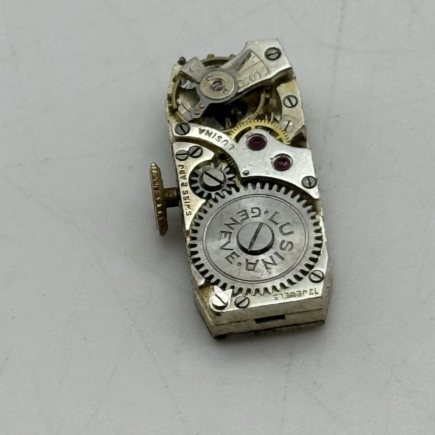 8.9mm Lusina Geneve Small Tank Watch Movement Restoration Parts Repair Bal Ok