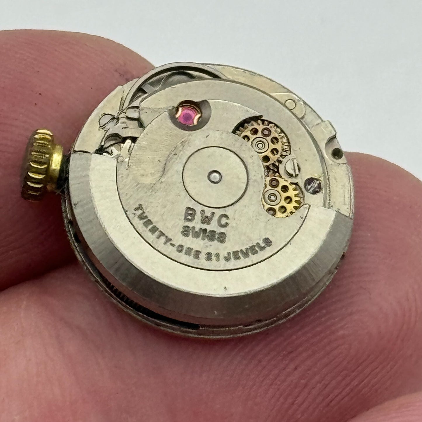 17.4mm BWC ETA 2550 Swiss Manual Wind 21 Jewels Watch Movement PARTS REPAIR