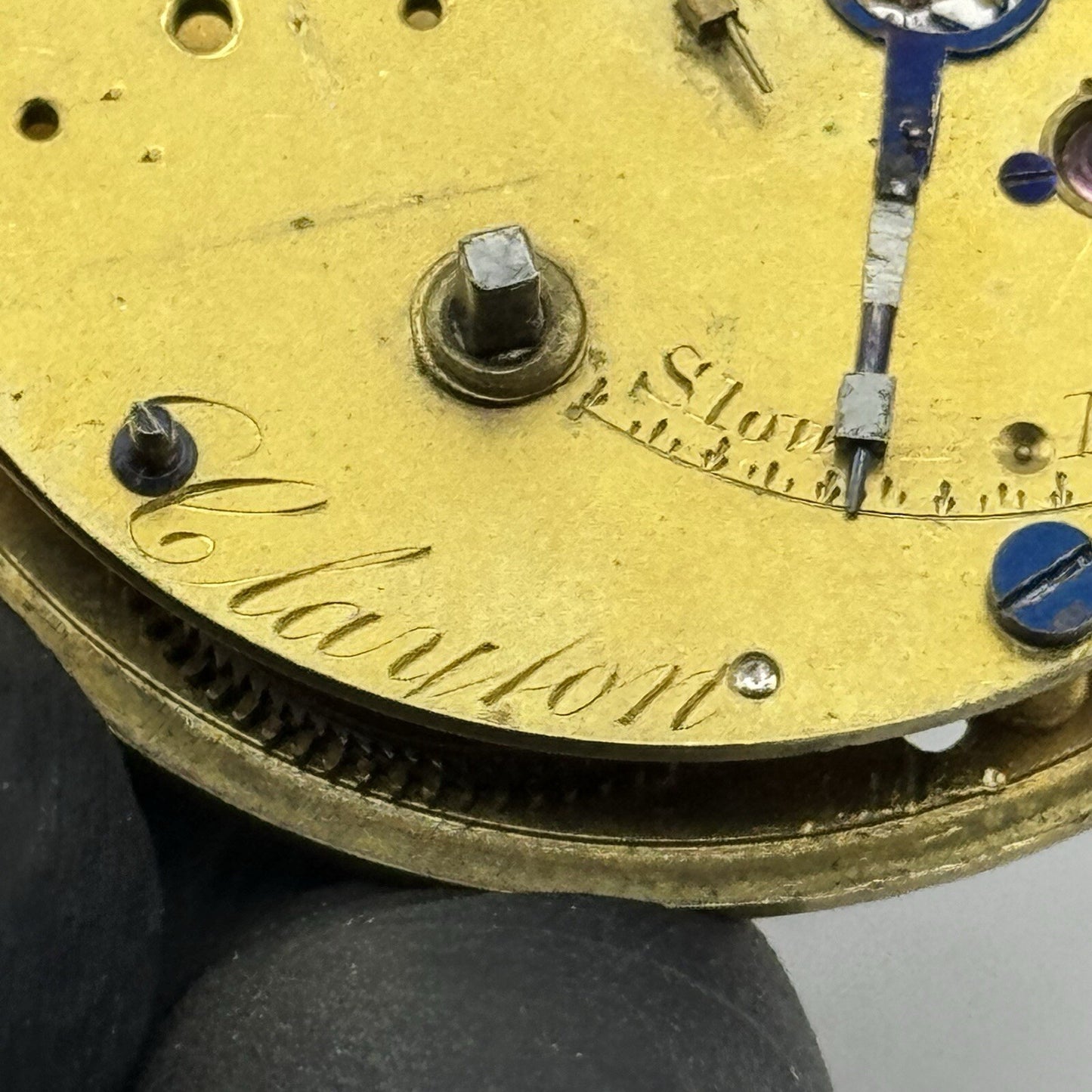 44.7mm Clayton Atherton Interesting Pocket Watch Movement FOR PARTS
