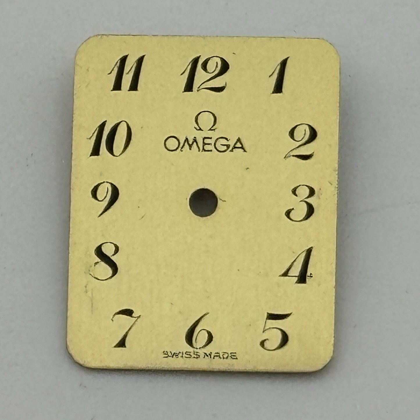 14.5mm x 18.5mm Rectangle Omega Large Numbers Ladies Wristwatch Dial Spares Part