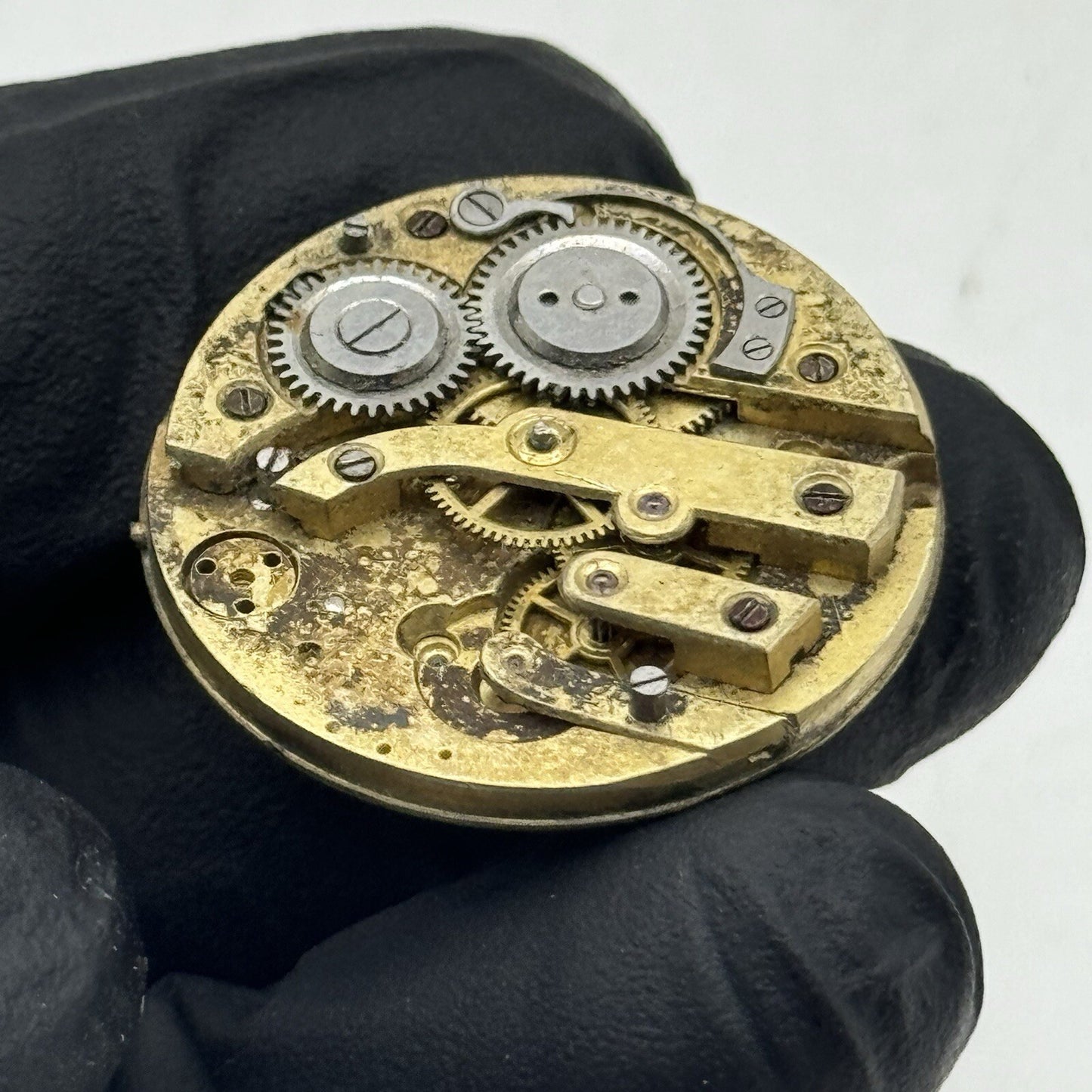 28.8mm Beautiful Patterned Dial Cylinder Pocket Watch Movement For Parts Repair