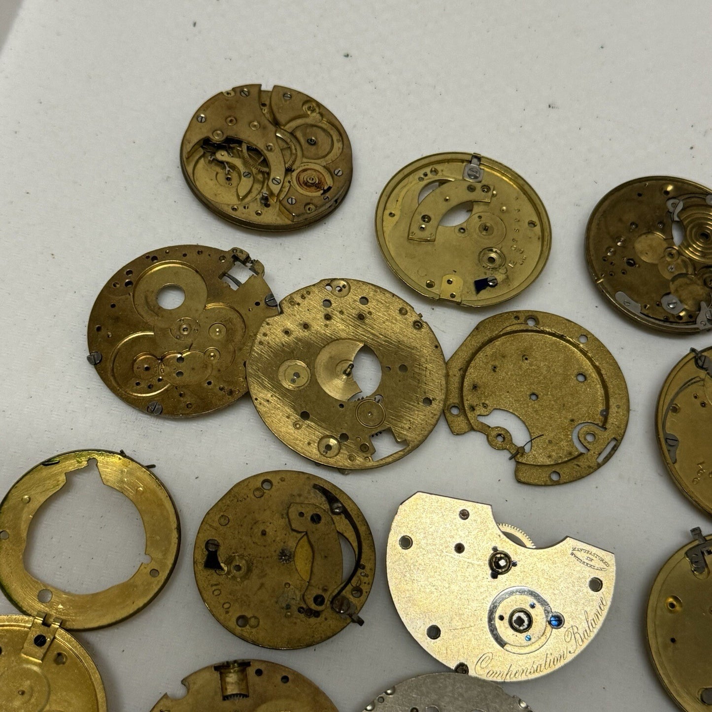 400 Grams Mixed Partial Pocket Watch Movements Watchmakers Job Lot Spares Parts