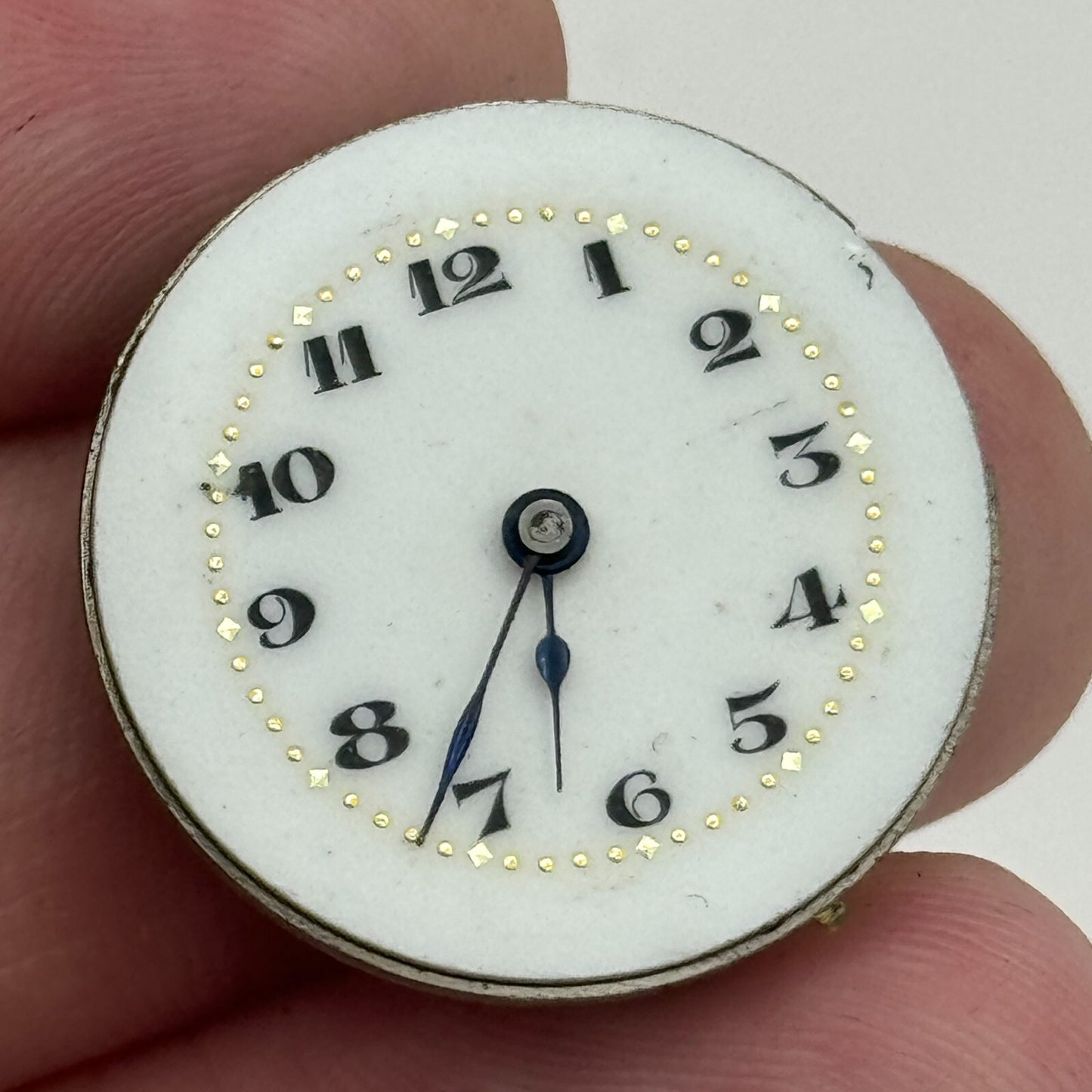 23.6mm 15 Jewels Swiss Porcelain Dial Trench Watch Movement Manual Wind PARTS