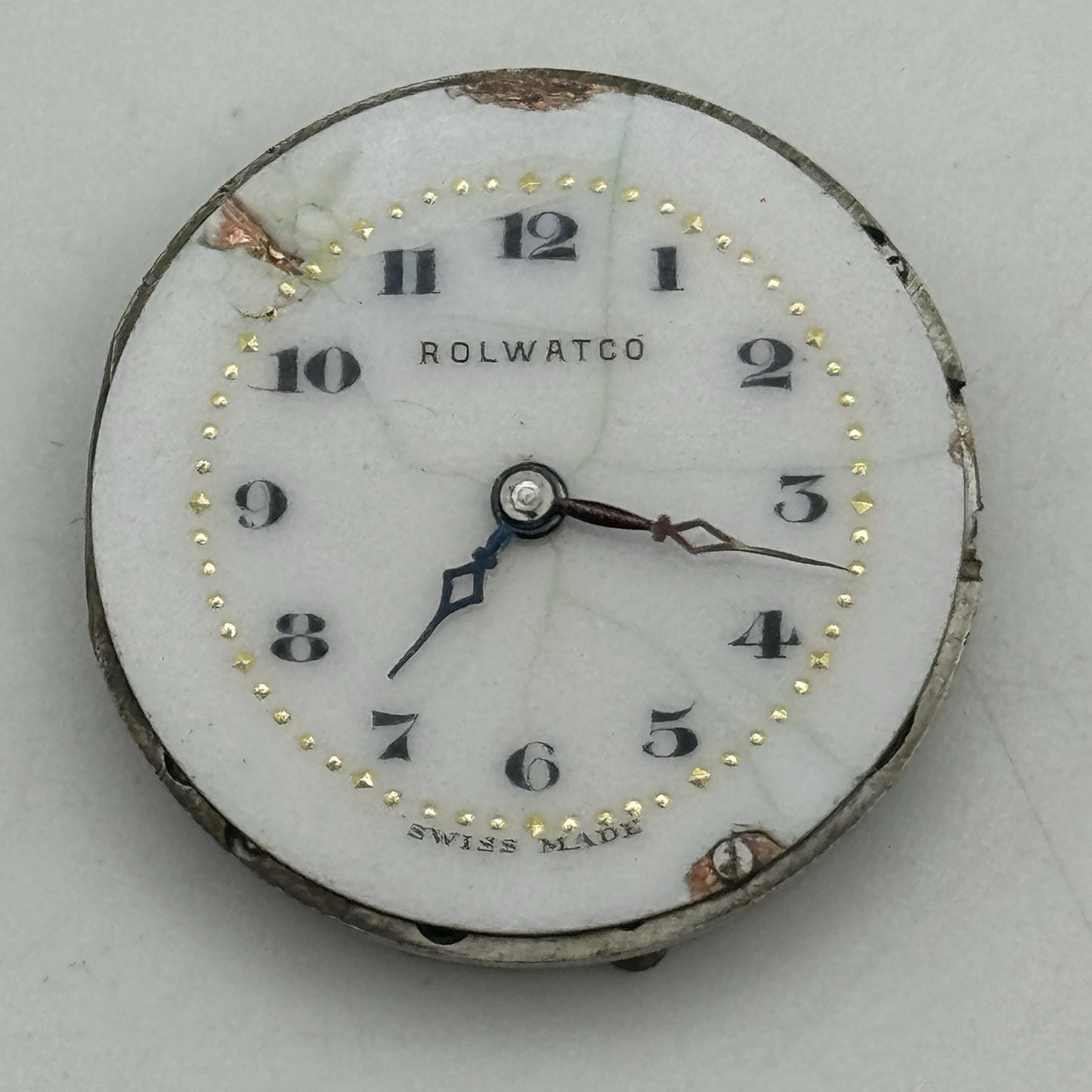 23.5mm ROLEX Rolwatco Unicorn 15 Jewels Vintage Watch Movement PARTS SPARES