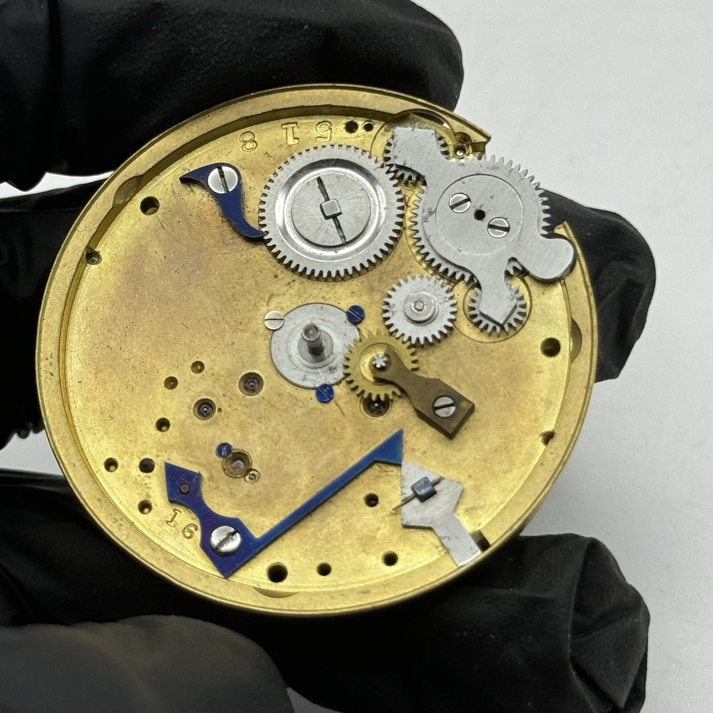 44.9mm Centre Seconds Chronograph Antique Pocket Watch Movement FOR PARTS