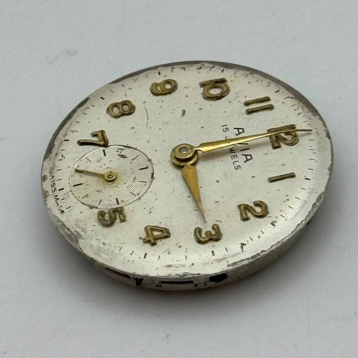 23.5mm Avia AS 1123 1124 Manual Wind 15 Jewels Swiss Watch Movement PARTS SPARES