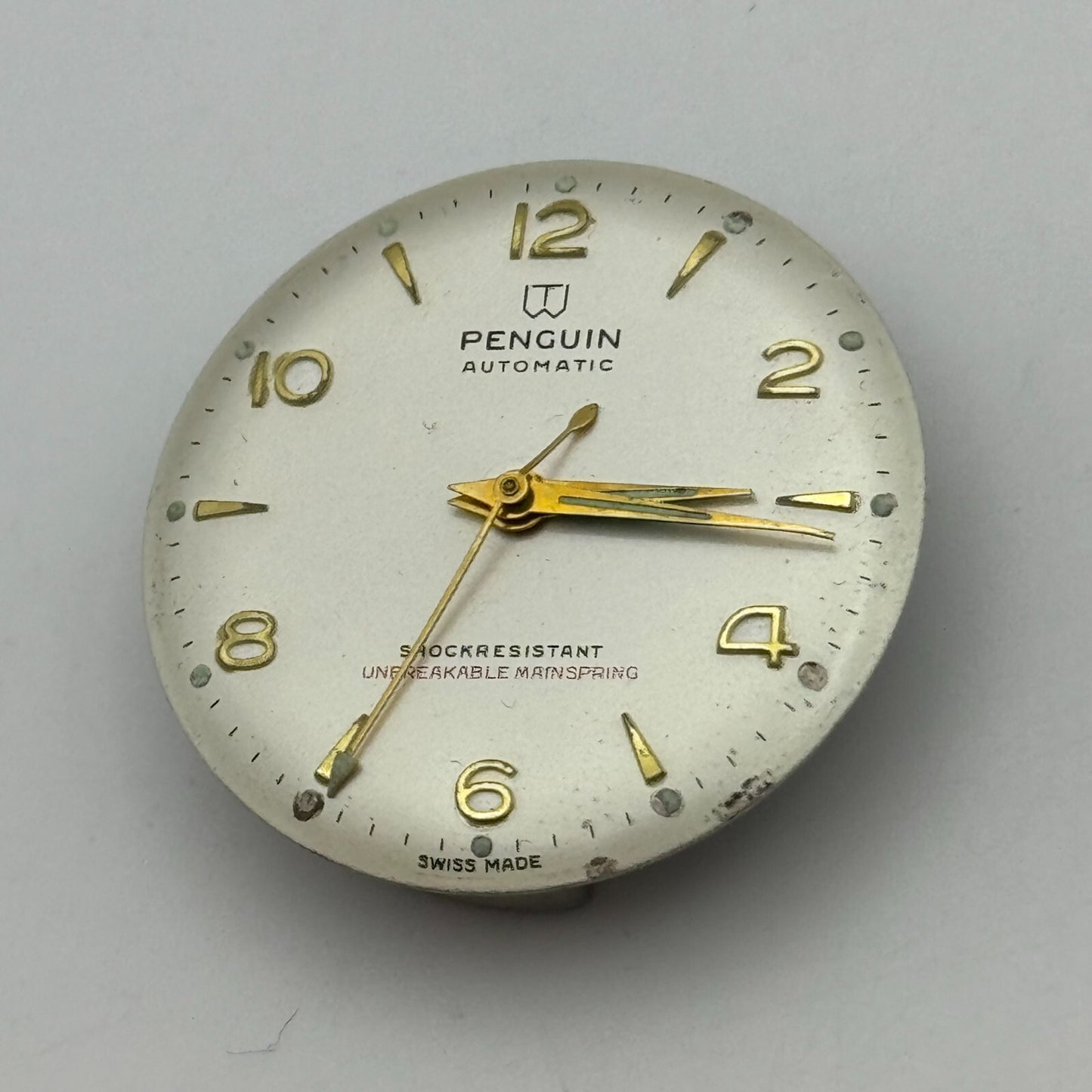 25.8mm Penguin EB 1575N Automatic 1 Jewel Watch Movement Swiss Vintage PARTS