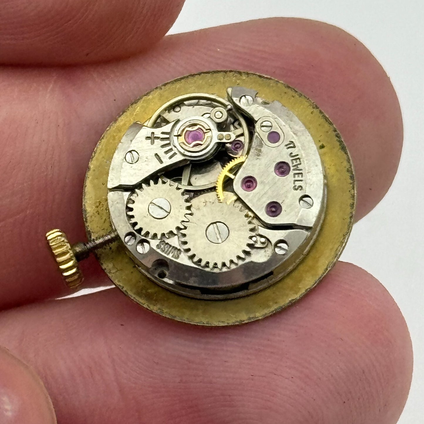 15.5mm B Jobin ETA 2412 Swiss Manual Wind 17 Jewels Watch Movement PARTS REPAIR