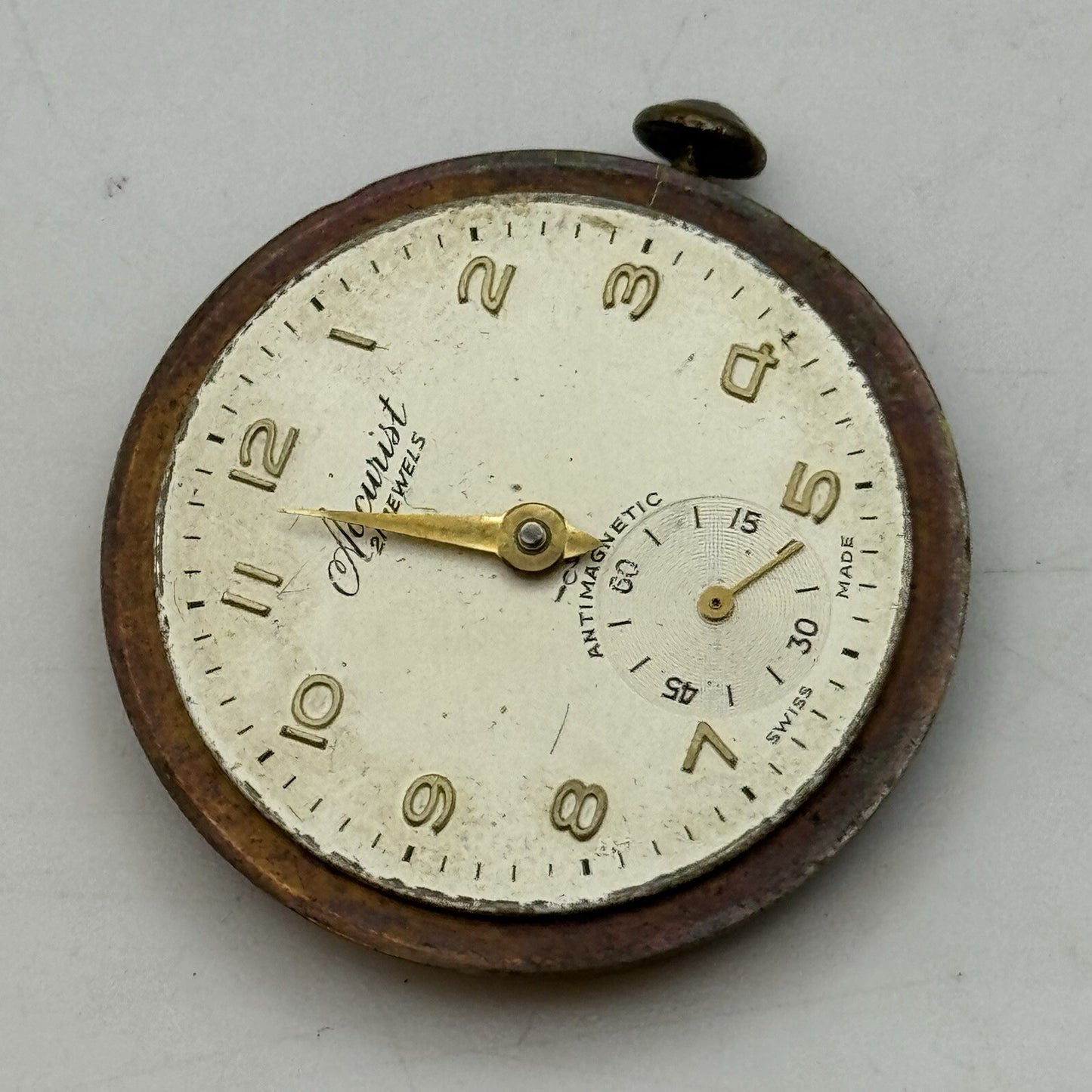 25.1mm Manual Wind AS 1002 984 Accurist Watch Movement Restoration Parts Repair