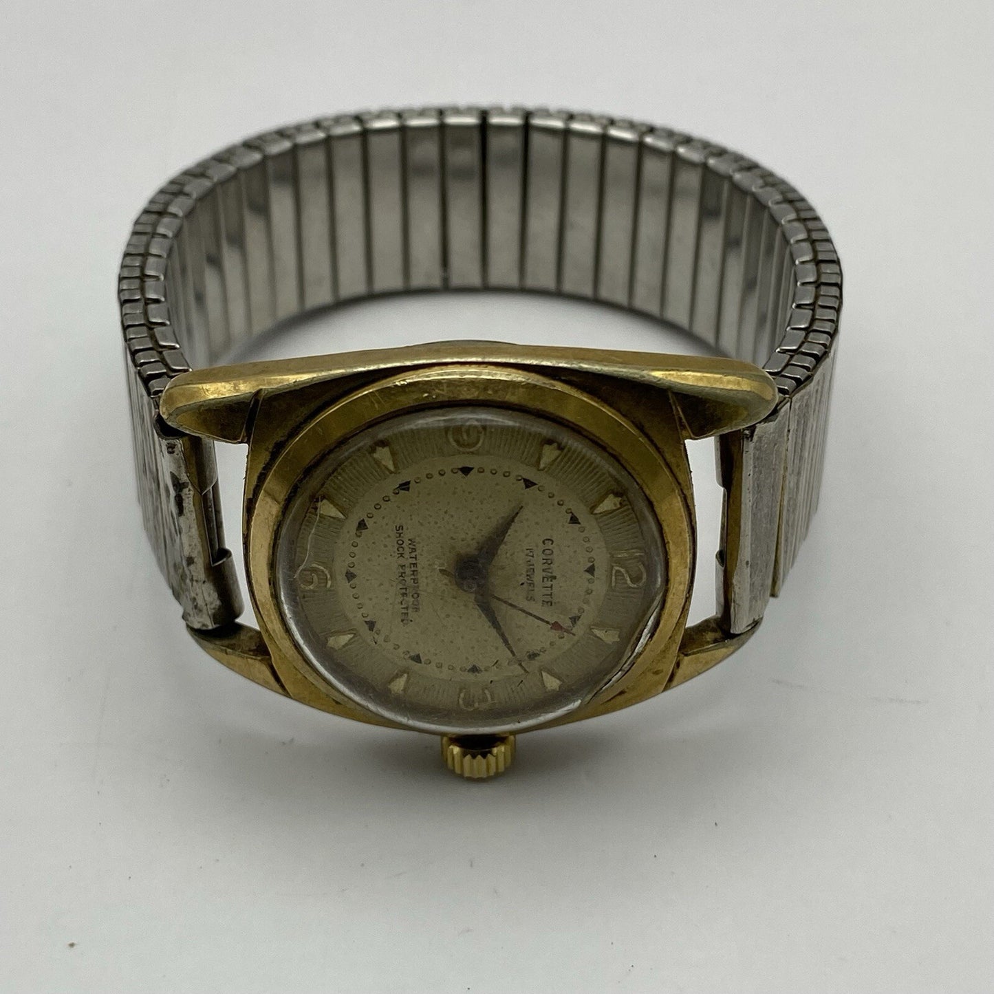 27mm Ladies Manual Wind Corvette Shock Protected Watch To Repair NON WORKING