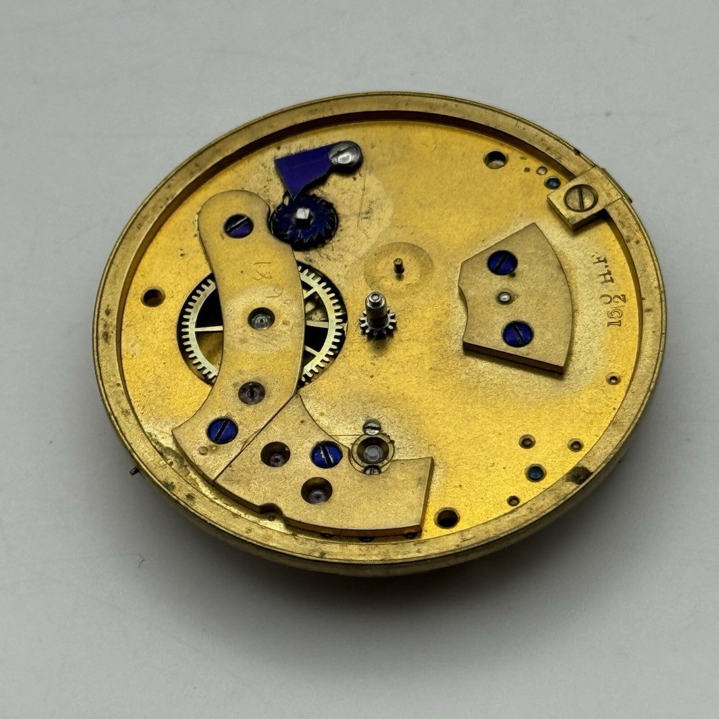 43.7mm C H Moore Birkenhead No 268 H.F Pocket Watch Movement FOR PARTS